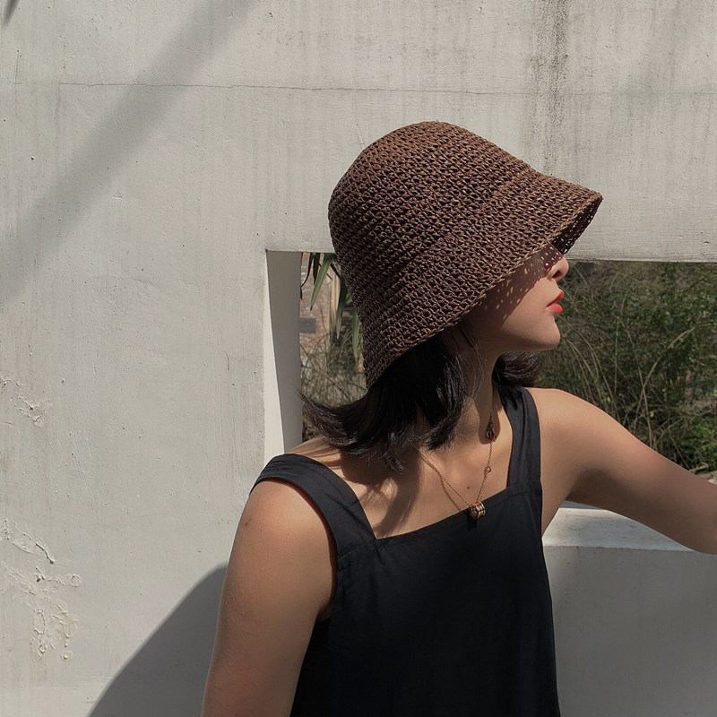 Bucket Hat Straw - Sombrero de Pescador Plegable Hecho a